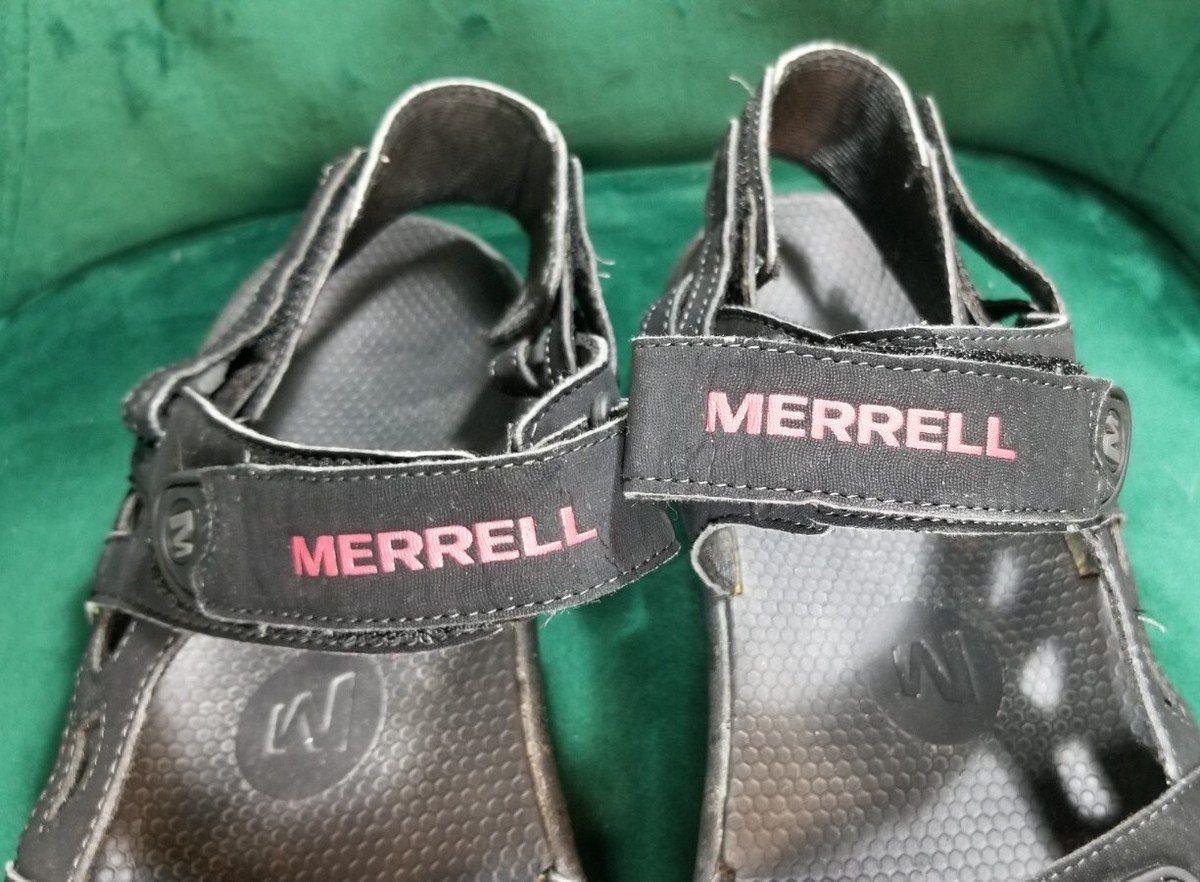 Merrell Mens Sandals 13 Black Aurora Red Performance Hiking Gorpcore‎ Ourdoors Merrell Black Aurora Red Slip On Sandals Black Color Men main image 2