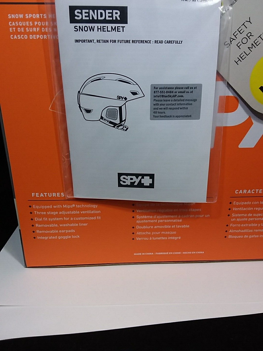 Spy+ SPY Sender Snow Helmet Adult Small White 20-21.6 in | eBay