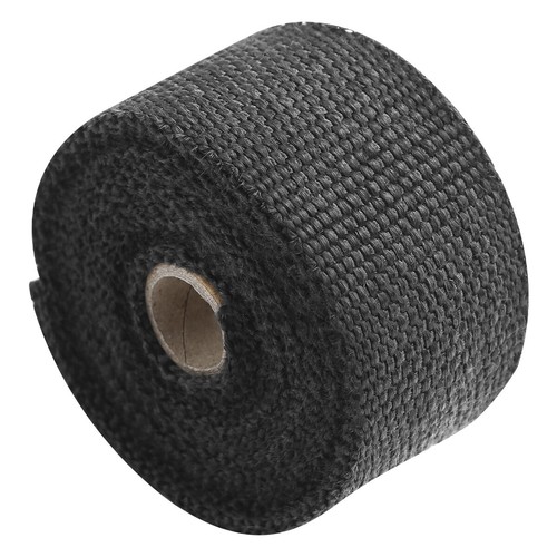 2"x15' Fibreglass Black Exhaust Manifold Header Pipe Heat Wrap Thermal Tape Roll - Picture 2 of 5