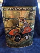 Vintage J.L. Clark Trash Can Model T Roadster Dodge Chevy Ford Cars
