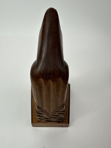 Hand Carved Wooden Monk Bookends Religious Figural Priest Bible Folk Art Vintage - Picture 9 of 13