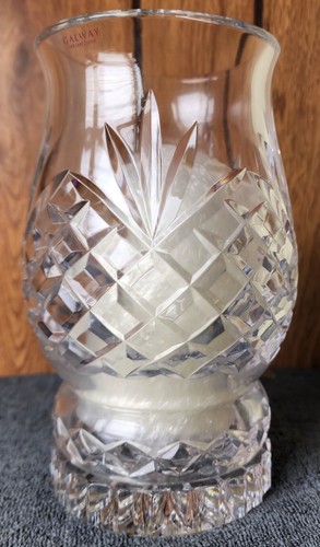 NIB GALWAY CRYSTAL TARA PILLAR HURRICANE CANDLE LAMP HOLDER New Box Mint Unused - Picture 5 of 11