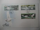 WORLD FDC : ISLE OF MAN 1991 SWANS BIRDS FAUNA FIRST DAY COVER