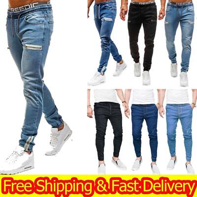 drawstring cuffed joggers