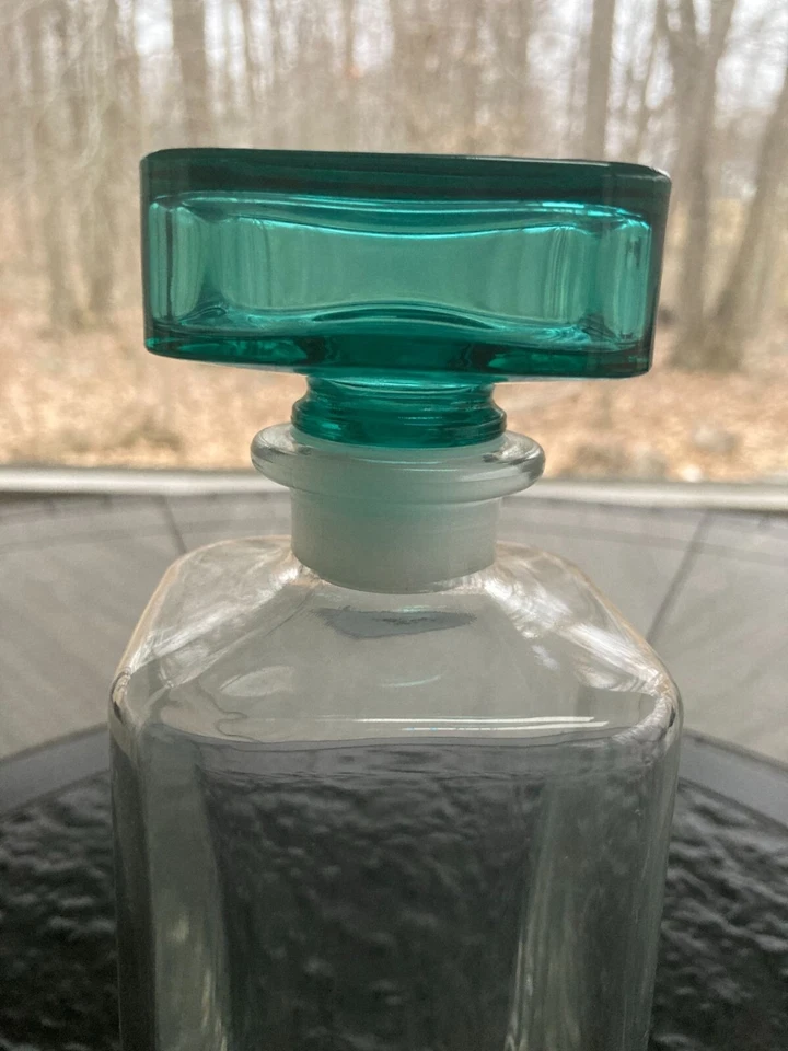 Raro MCM Luigi Bormioli Light & Music Set Decantador de turquesa y 2 vasos de chupito Foto 4 de 4