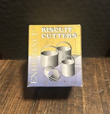 RSVP Set Of 4 Round Biscuit Cookie Cutters Stainless Steel - Fast Free Shipping