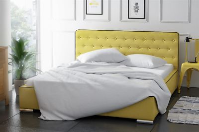 Polsterbett Doppelbett FENJA Komplettset Polyesterstoff 160x200cm