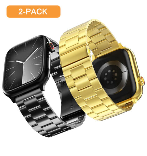 2 PACK Stainless Steel Apple Watch Band 42 44 45 49mm for All Series SE 8 7 6 - Picture 9 of 17