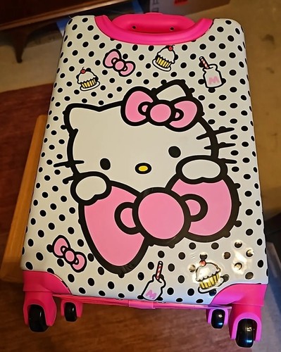 Hello Kitty Suitcase Luggage Travel Carry On TSA Approved Sanrio 19” Hard Shell - Picture 14 of 16
