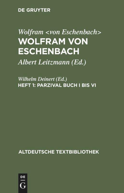 Thumbnail - Albert Leitzmann (u. A.) | Parzival Buch I Bis Vi | Buch | Deutsch |