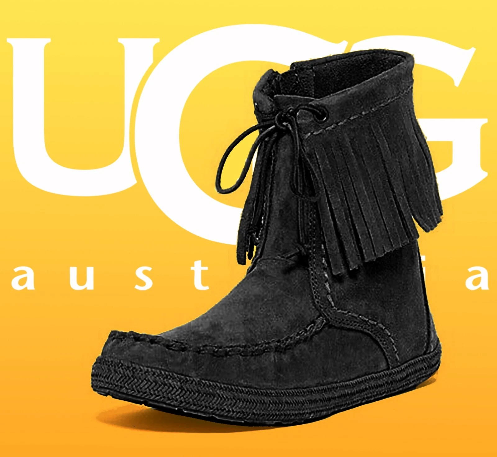 Nuovo con scatola! SNEAKERS CARINE COMODE RESISTENTI ALL'ACQUA 'KAYSA' MOCASSINO PIATTO di Ugg Australia