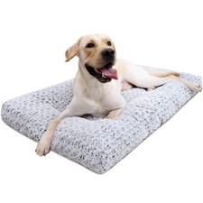 KSIIA Washable Dog Bed Deluxe Plush Dog Crate Beds Comfy Kennel Pad Anti-Slip...