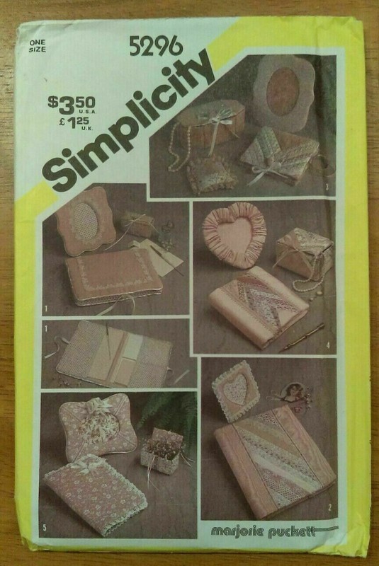 SIMPLICITY #5296 DESK, DRESSER, WEDDING ACCESSORIES GIFTS PATTERN UNCUT