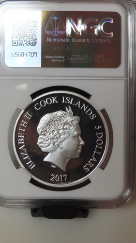Hockey Cook Islands Jack Eichel 2017 cubierta superior 1 oz .9999 AG NGC a prueba PR69 NHL - Imagen 5 de 7