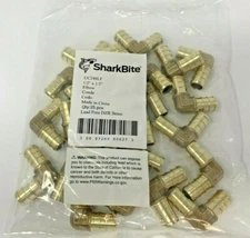 Pack of (25) SharkBite  90° PEX 1/2" x 1/2" Lead Free Brass Crimp Elbow UC248LF