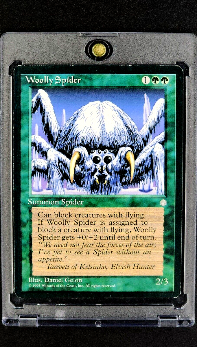 1995 MTG Magic the Gathering Ice Age Woolly Spider Green Magic