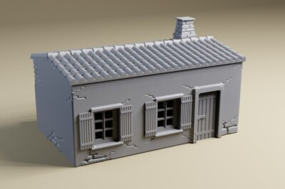 #ad Italy Spain Rural House #1 28mm 20mm HO or 15mm tabletop wargaming terrain $19.28