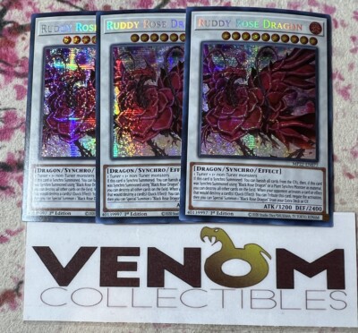 Yu-Gi-Oh! Sammelkarte Ruddy Rose Dragon – MP22-EN077 Prismatic Secret Rare 1. Edition