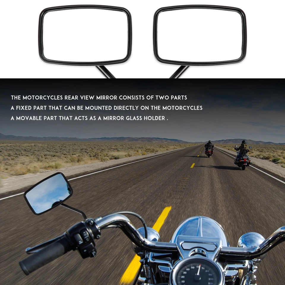 Черное мотоциклетное зеркало обзора 10 мм для Honda Nighthawk CB 250 450 650 700 750 - Изображение 4 из 4