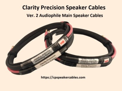 Clarity Precision Ver. 2 Audiophile Main Speaker Cables - 100% Handmade In USA