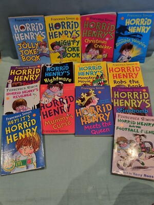 Horrid Henry Set Of 14 Reading Joke Paperback Books Francesca Simon Gc