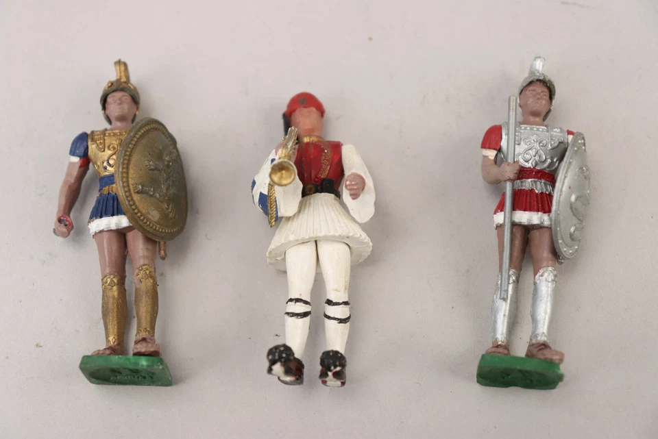 Lot of 13 Rare Vintage PAL Aohna Athena Greek Evzone Toy Soldiers - Look! - Image 3 of 4