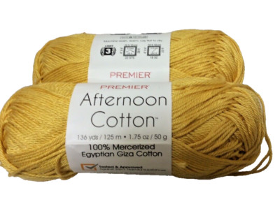 Premier Yarn Afternoon Cotton  Golden Rod  Egyptian Giza Cotton