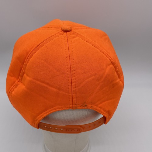 Winchester Hat Vintage 90's Blaze Orange Buck Deer Hunting Cap snapback - Afbeelding 6 van 14