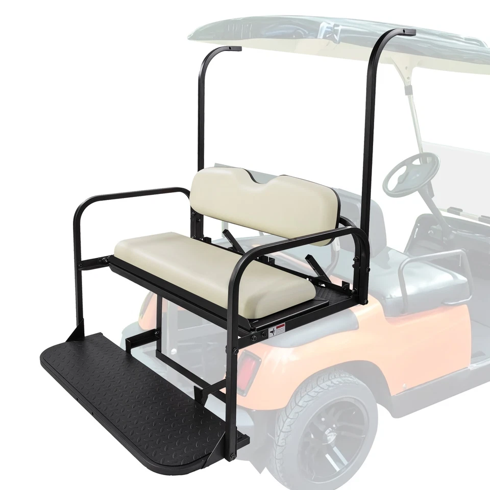 Carro de golf VPAHub asiento trasero abatible para modelos Yamaha G14 G16 G19 G22, cojín marfil Foto 2 de 4