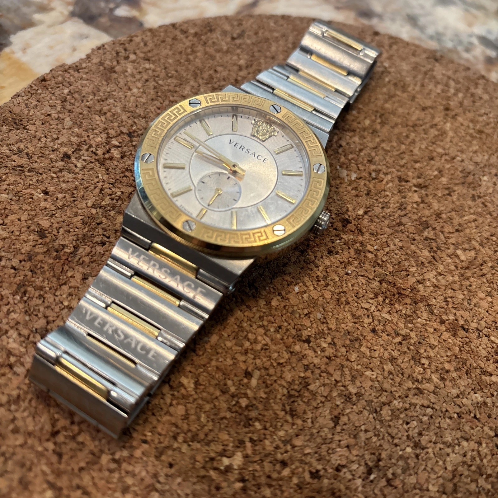 Orologio Versace Uomo Vevi00320 Logo Greca Nuovo Autentico