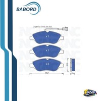 GNC P1107 Set BremsbeläGe Vorne FüR Fiat Stilo Bravo II Alfa Romeo Mito