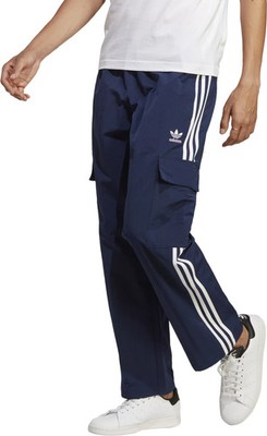 adidas Originals Cargo Pants Adicolor Classics 3 Stripe Navy White Mens M HR3362