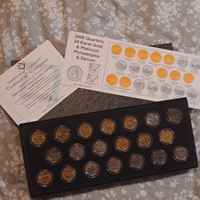 2006 24 Karat Gold & Platinum Philadelphia  & Denver Quarters