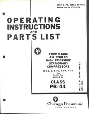 Chicago Pneumatic PB-44 Four Stage Air Cooled High Pressure Stationary Compresso