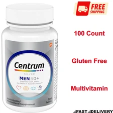 Centrum Silver for Men 50 Plus, Multimineral Supplement, Gluten Free, 100 Count