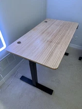 Autonomous SmartDesk Bamboo Top Electric Sit Stand Up Desk Adjustable Height