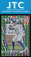 2021 Panini Mosaic Carlos Correa Will to Win Green Houston Astros