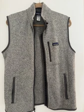 Patagonia Better Sweater Full Zip Vest Men's M Stonewash Grey