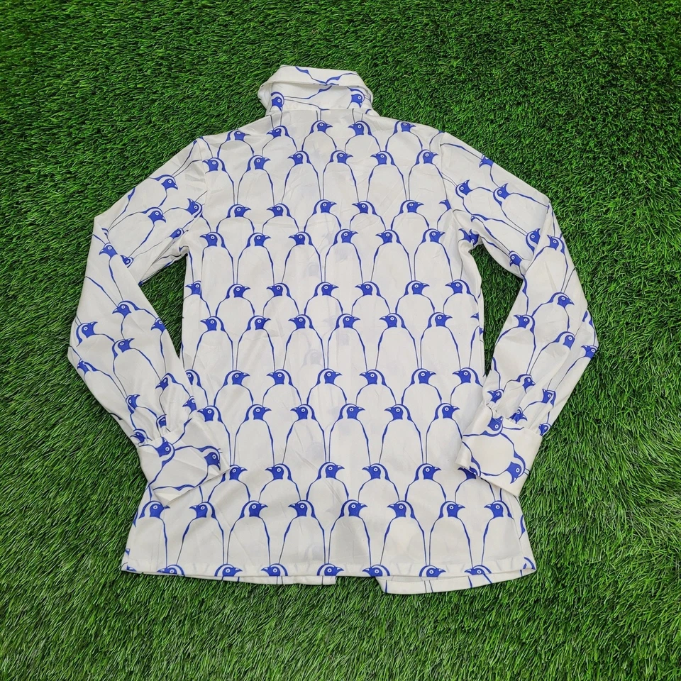 Camisa vintage años 80 Catalina Penguin botones mujer XS 16x24 AOP Foto 2 de 4