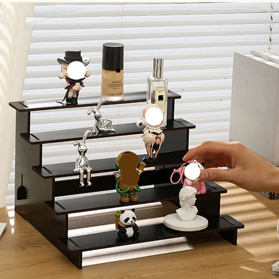 Soporte organizador rústico con niveles para magdalenas de madera de 5 niveles 2025 Foto 3 de 4