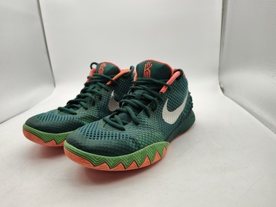 Nike-Kyrie 1 Flytrap-Emerald Green/Orange-Shoes-705277-313-Mens Size 9-RARE-NICE
