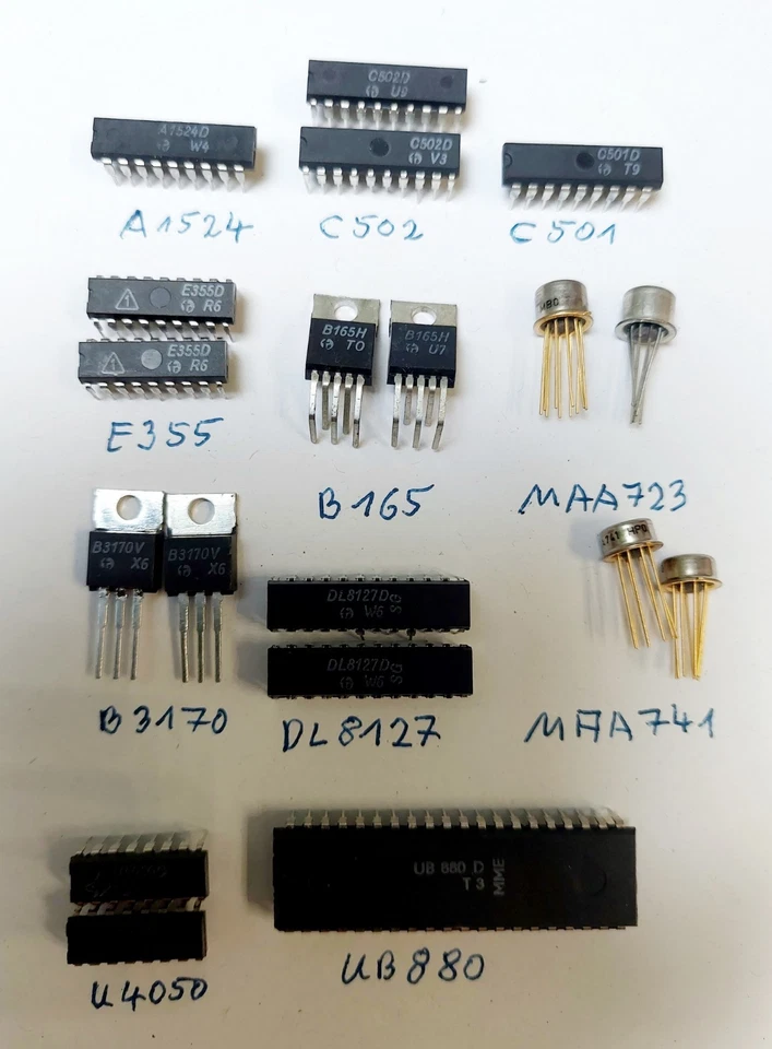 Schaltkreise DDR A1524 E355 C501 C502 B165 B3170 MAA723 MAA741 UB880 U4050