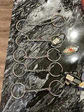 Set Of 5 5” Twist Wire Horse Bits Weaver 