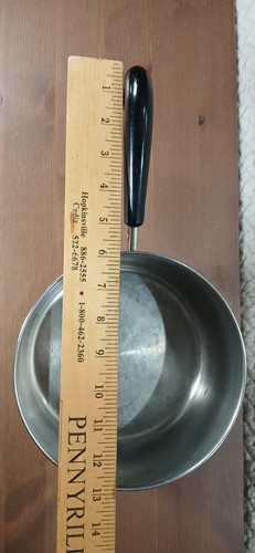 VTG Revere Ware 91e 2 Qt Saucepan Copper Bottom Stainless Steel 1801 USA w/ Lid - Picture 7 of 17