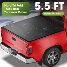 5.5FT Hard 3-Fold Truck Bed Tonneau Cover for 2014-2021 Toyota Tundra Short Box