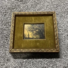 Corot Woman + Children by Lake Souvenir de Mortefontaine Antique Medici Society