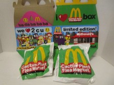 2022 McDonald's Cactus Plant Flea Market Happy Meal Cactus Buddy 2 Toys Sealed