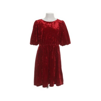 H&M, Kleid, Größe: 122/128, Rot, Elasthan/Polyester, Samt, Mädchen #KIl