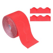 3.9" x 49.2ft Bulletin Board Border Scalloped Trim for Classroom Decor Red