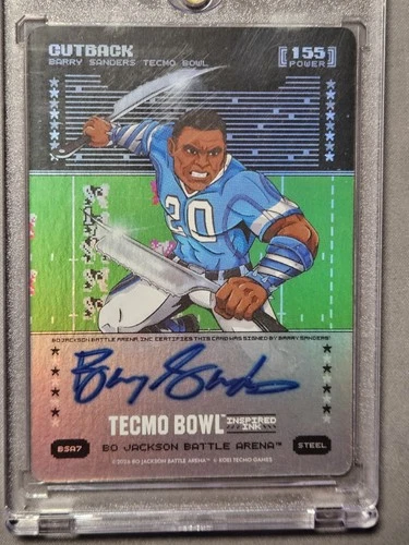 Bo Jackson Battle Arena Tecmo - "Cutback" Barry Sanders Steel Auto BSA7